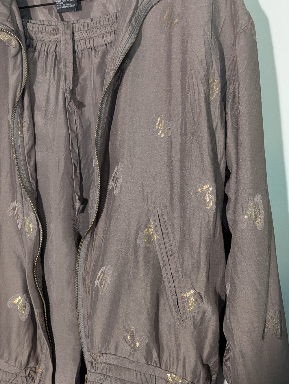 Vintage Women's Two-Piece Silk Lightweight Jacket & Pants Set. Sz Med. - Picture 5 of 16